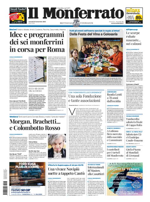 Il Monferrato - Edizione 68 del 16/09/2022